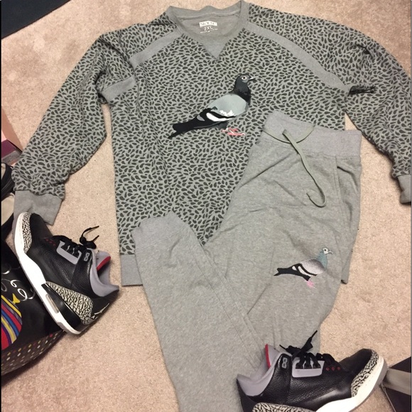 matching sweatpants and sweatshirt